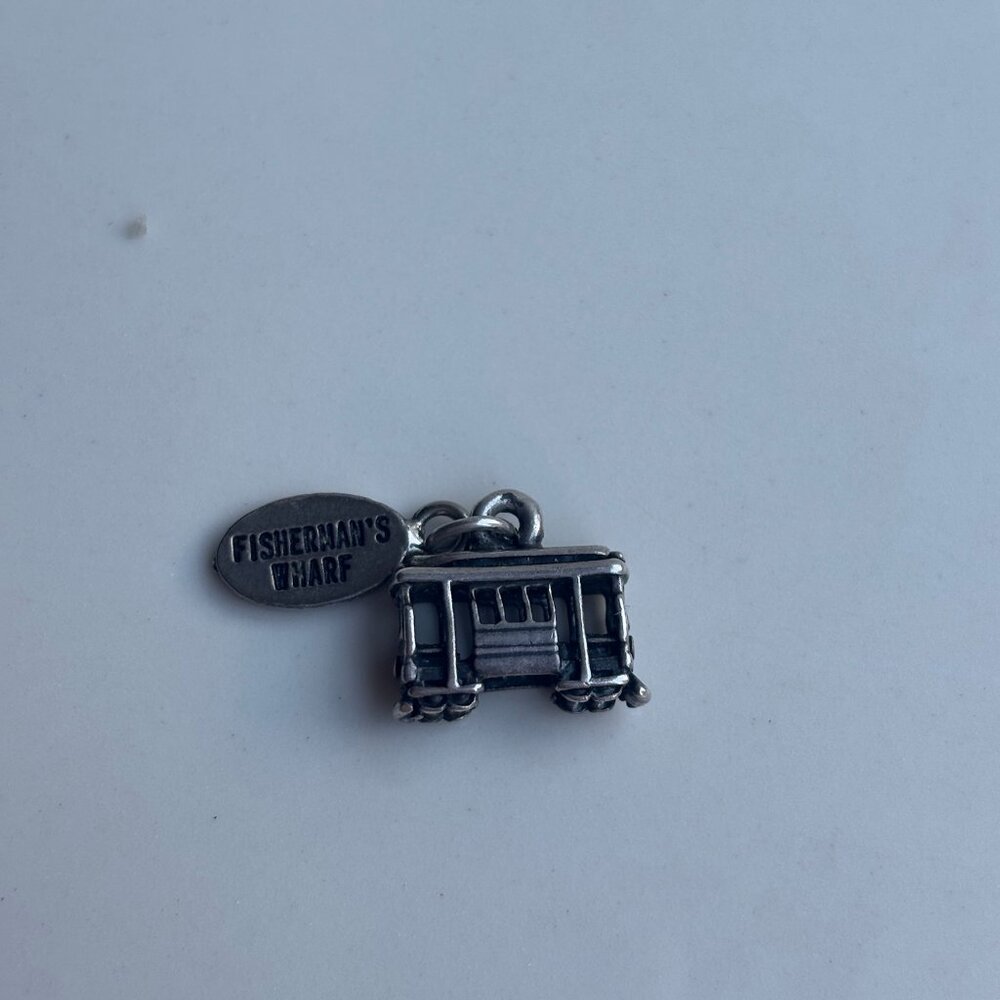 Vintage San Fransisco Fisherman’s Warf Charm 925 Sterling Silver Marked Sterling